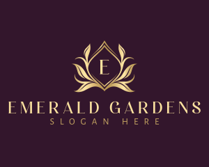 Luxury Floral Leaves logo design