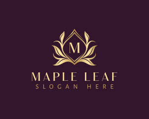 Luxury Floral Leaves logo design