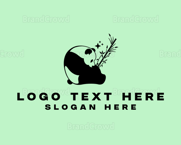 Wildlife Panda Bamboo Logo