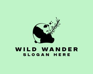 Wildlife Panda Bamboo logo design