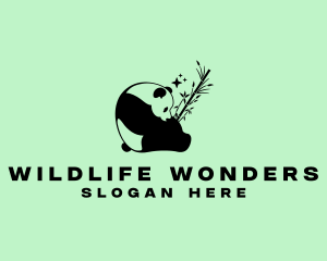 Wildlife Panda Bamboo logo design