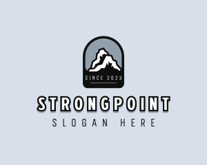 Hiker - Summit Mountain Peak logo design