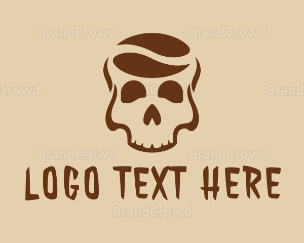 Skull Coffee Bean Logo