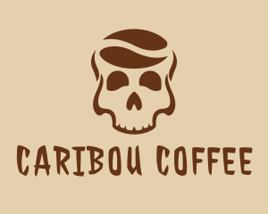 Skull Coffee Bean  logo design