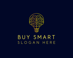 Brain Bulb Digital logo design