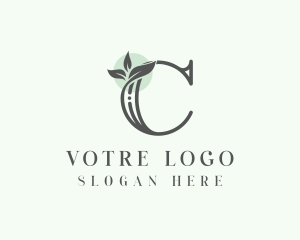 Florist - Floral Leaves Letter C logo design