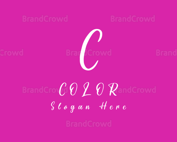 Handwritten Feminine Cosmetics Boutique Logo