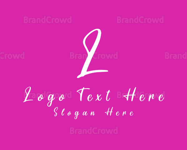 Handwritten Feminine Cosmetics Boutique Logo