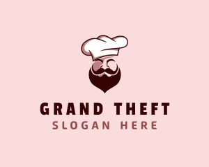 Kitchen - Restaurant Chef Beard logo design