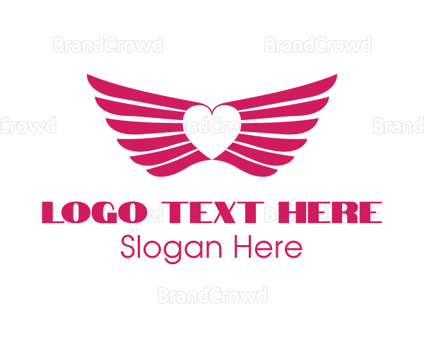 Pink Winged Heart Logo