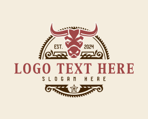 Horns - Rodeo Bull Horn logo design