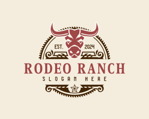 Rodeo Bull Horn logo design