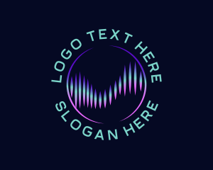 Cyber - Music Wave Technology logo design
