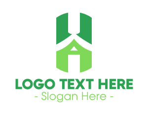 Land Developer - House Developer Letter H logo design