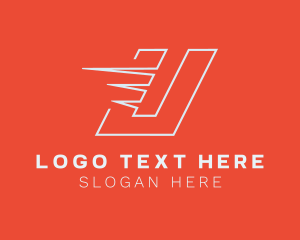 Delivery Service - Dash Letter U logo design