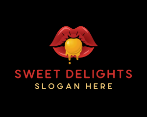 Sexy Candy Lips  logo design