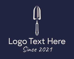 Archaeology - Shovel Garden Tool logo design
