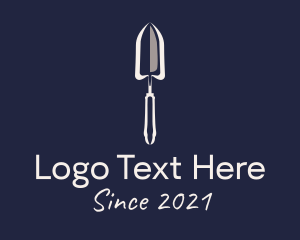 Gray - Shovel Garden Tool logo design