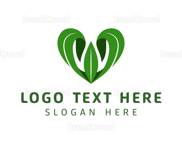 Green Leaf Heart Logo