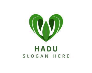 Environment - Green Leaf Heart logo design
