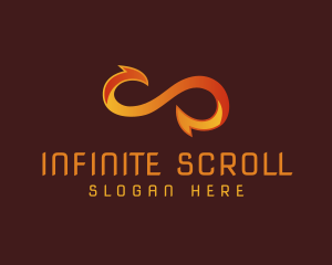 Loop Infinity Flame logo design