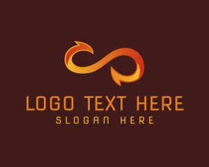 Ecommerce - Loop Infinity Flame logo design