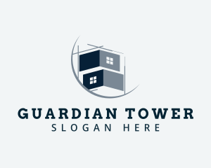 Residential Tower Real Estate logo design