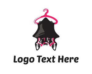 Black - Clothes Hanger Bat Costume logo design