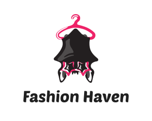 Garments - Clothes Hanger Bat Costume logo design