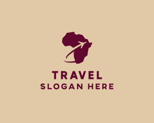 Africa Airplane Travel logo design