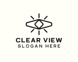 Vision - Geometric Eye Vision logo design
