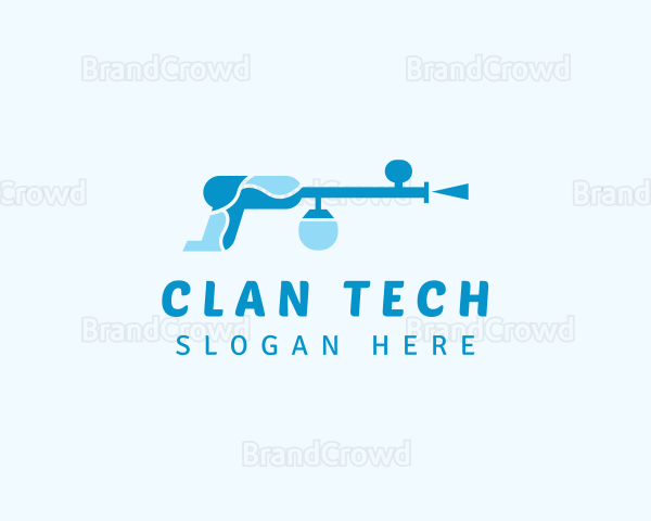 Pressure Washer Cleaning Logo