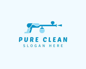 Pressure Washer Cleaning logo design