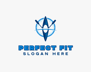 Kayak Paddle Fitness logo design