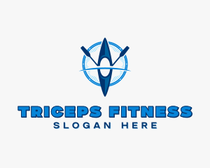 Kayak Paddle Fitness logo design