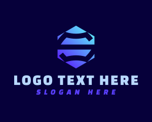 IT Service - Modern Hexagon Letter S logo design