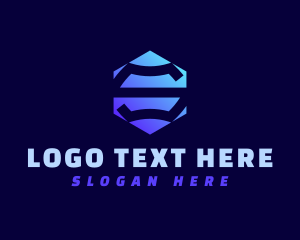 Modern Hexagon Letter S Logo