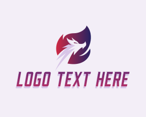 Dragon - Dragon Flame Creature logo design