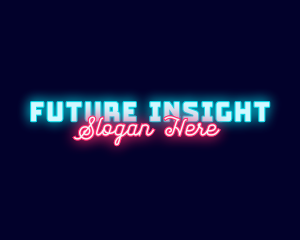 Retro Neon Night Club logo design