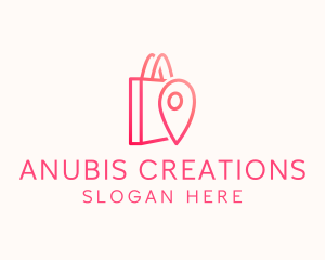 Bag Location Pin logo design