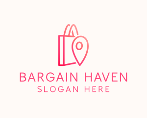 Sale - Bag Location Pin logo design