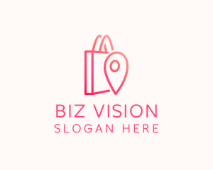 Bag Location Pin logo design