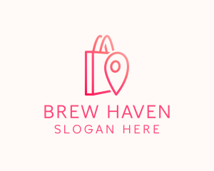 Bag Location Pin logo design