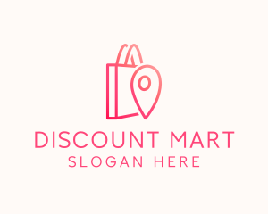 Sale - Bag Location Pin logo design