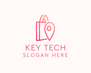 Bag Location Pin logo design