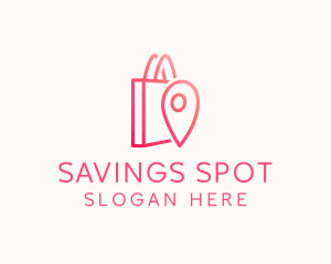 Discount - Bag Location Pin logo design