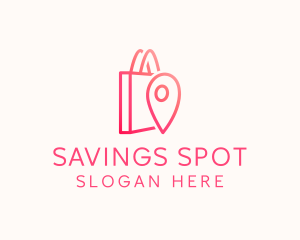 Bag Location Pin logo design