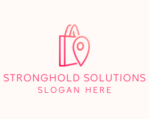 Bag Location Pin logo design