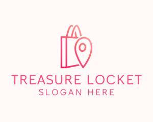 Bag Location Pin logo design