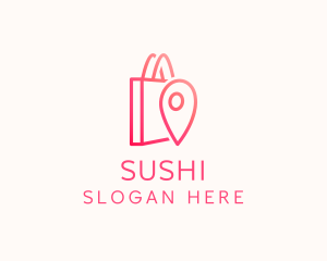 Bag Location Pin logo design